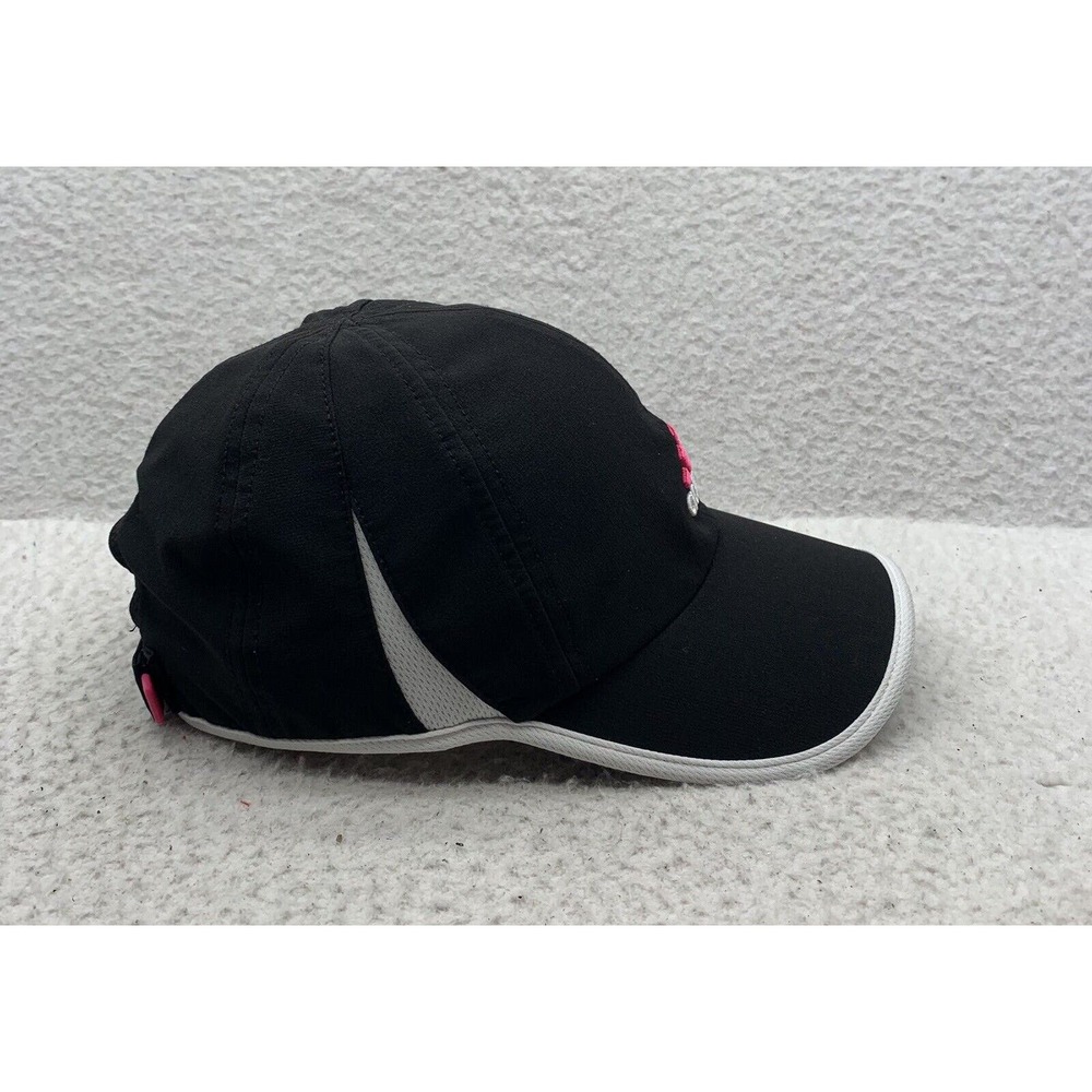 Adidas Running Hat Womens Hook Loop OSFM Black Pink White Cycling Athletic Mom - Picture 4 of 8